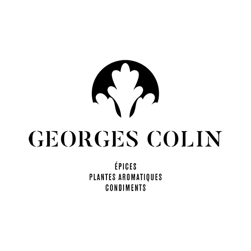 Logo noir et blanc de la marque d'épices Georges Colin